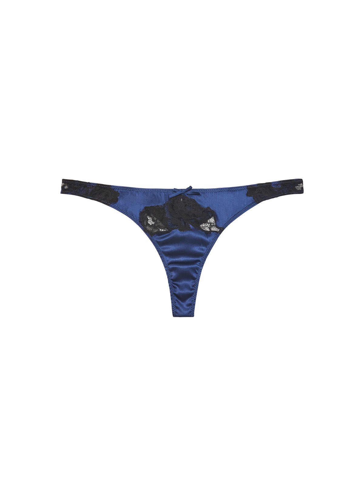 Juliet Lace Thong-midnight navy-Fleur du Mal-flat