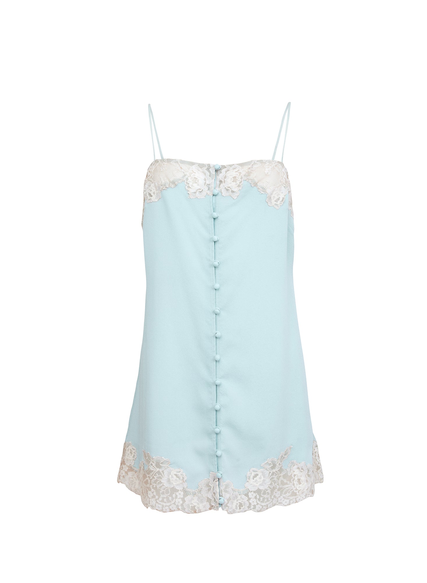 Juliet Lace button Slip- Frosted Mint- Fleur du Mal