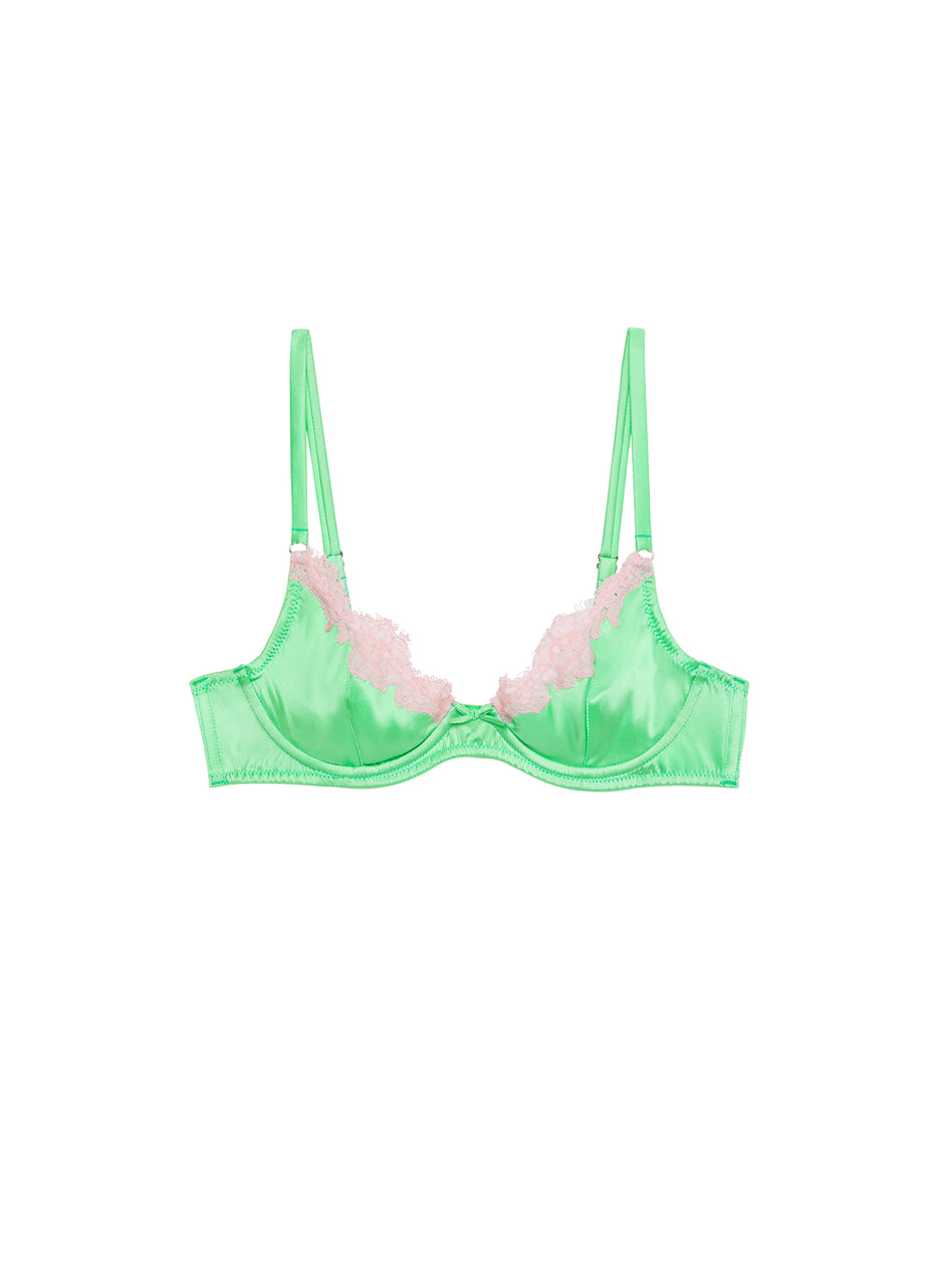 Pastel lime - Juliet Lace Demi Bra | Fleur du Mal