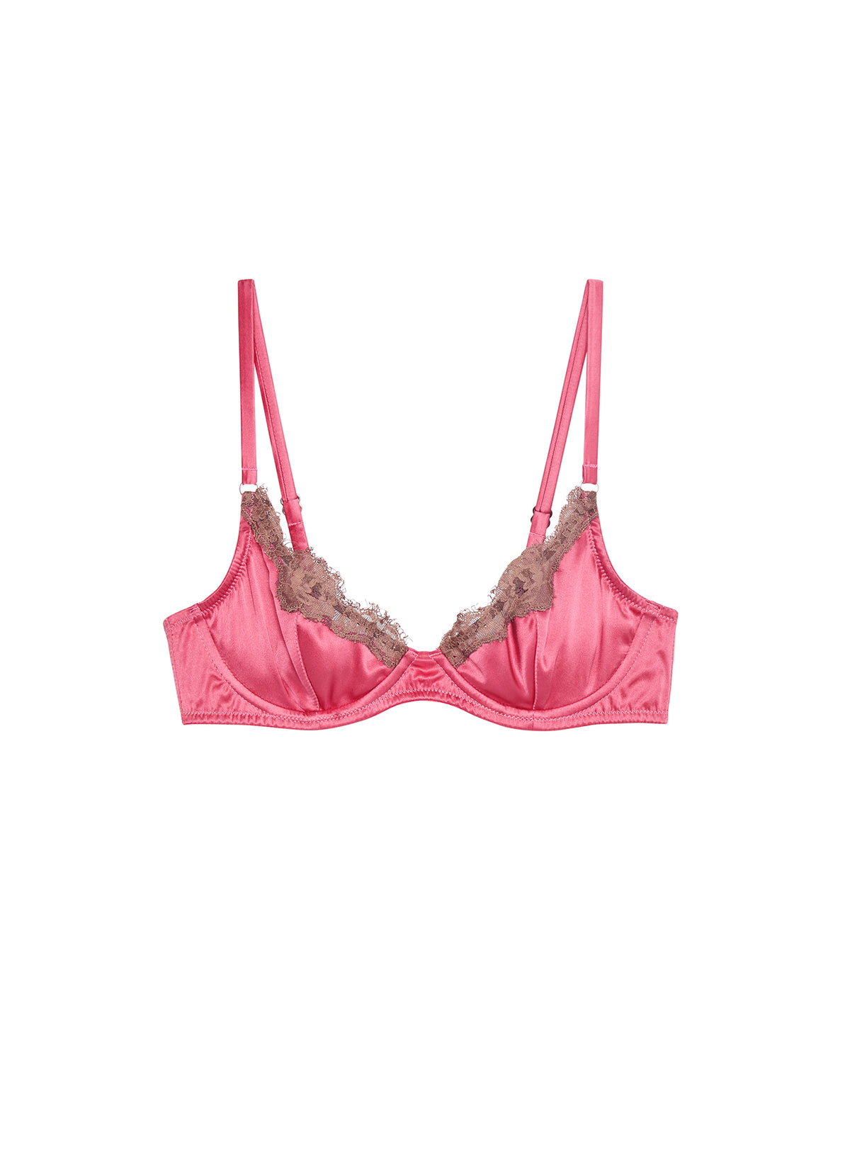 Juliet Lace Demi Bra-Fraise-Fleur du Mal-flat