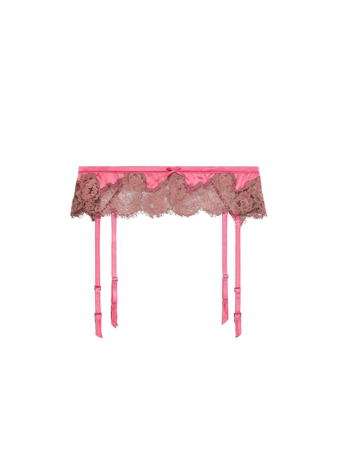 Juliet Lace Garter Belt-Fraise-Fleur du Mal-flat