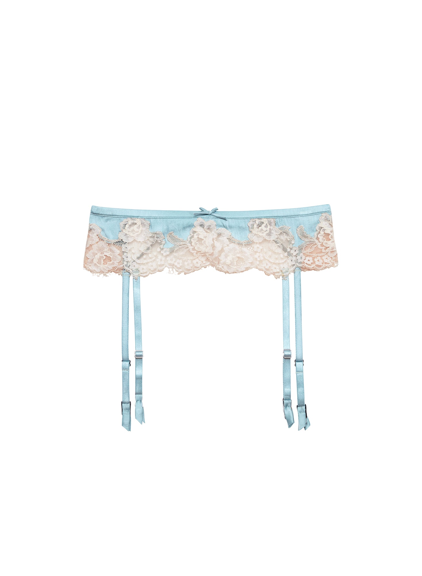 Juliet Lace Garter Frosted Mint- Flat