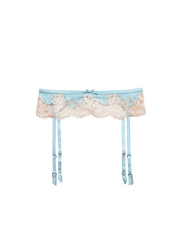 Frosted mint - Juliet Lace Garter Belt | Fleur du Mal