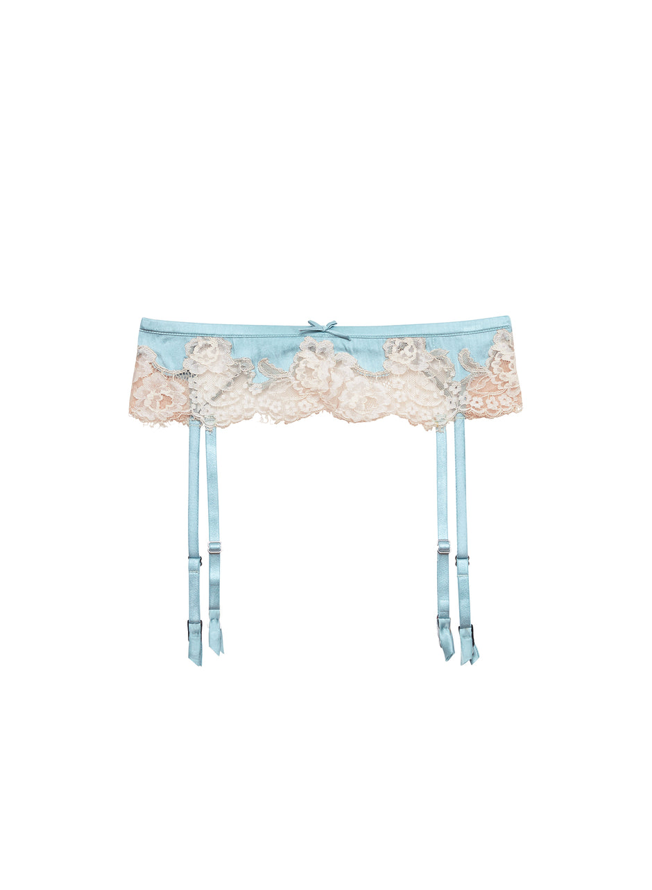 Frosted mint - Juliet Lace Garter Belt | Fleur du Mal