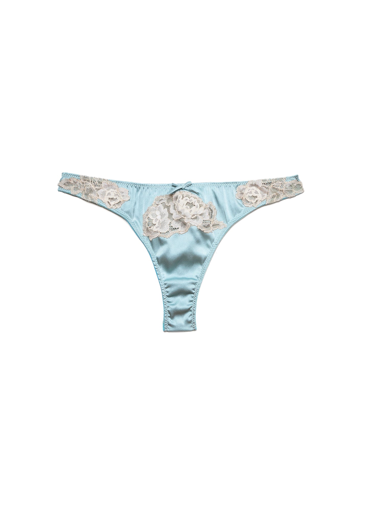 Juliet Lace Thong- Frosted Mint-flat