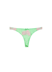 Juliet Lace Thong- Pastel Lime Green- Fleur du Mal-flat