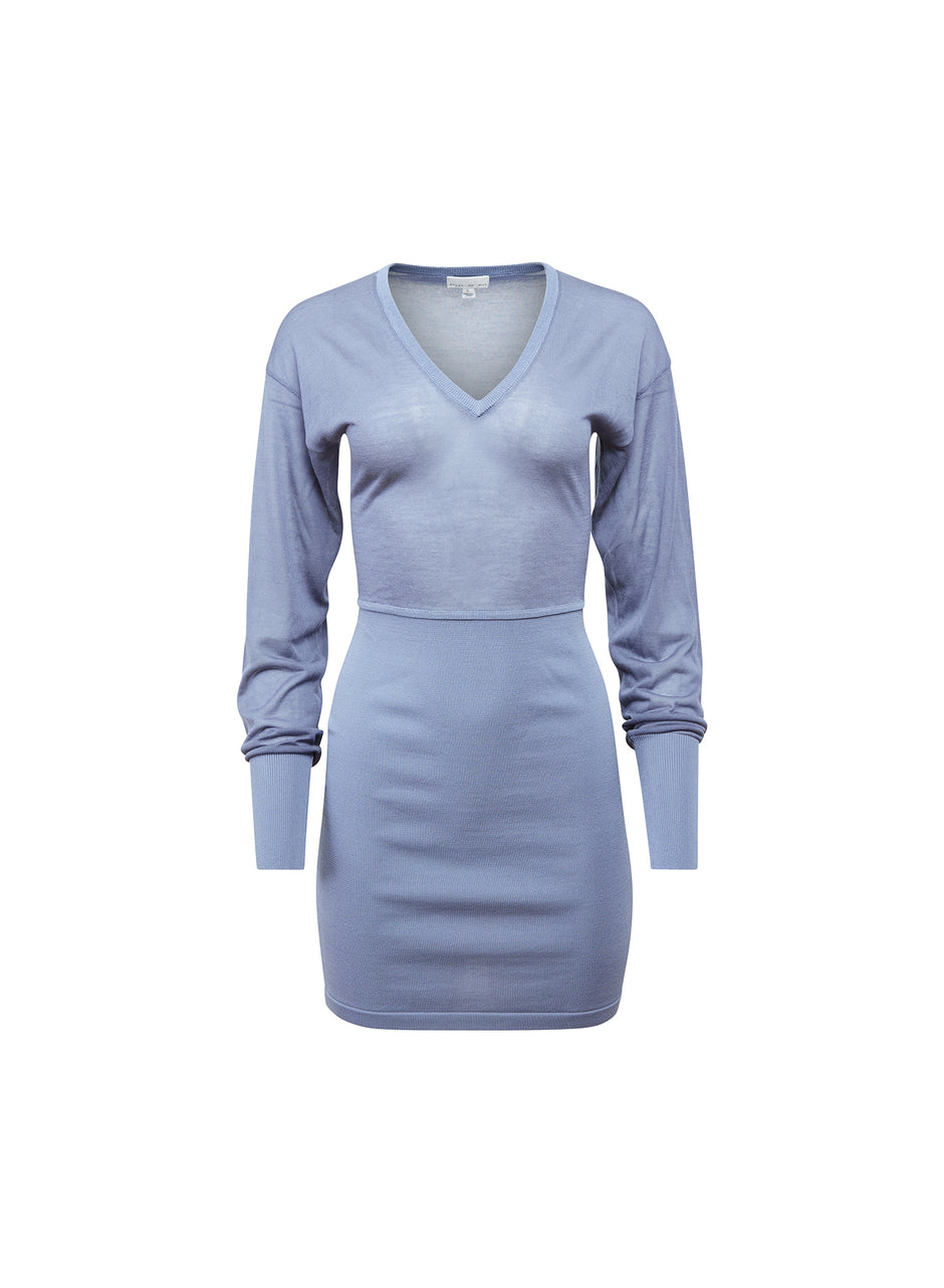 Charcoal blue - Kate Mini Dress | Fleur du Mal