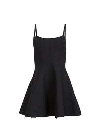 Flared corset dress in black