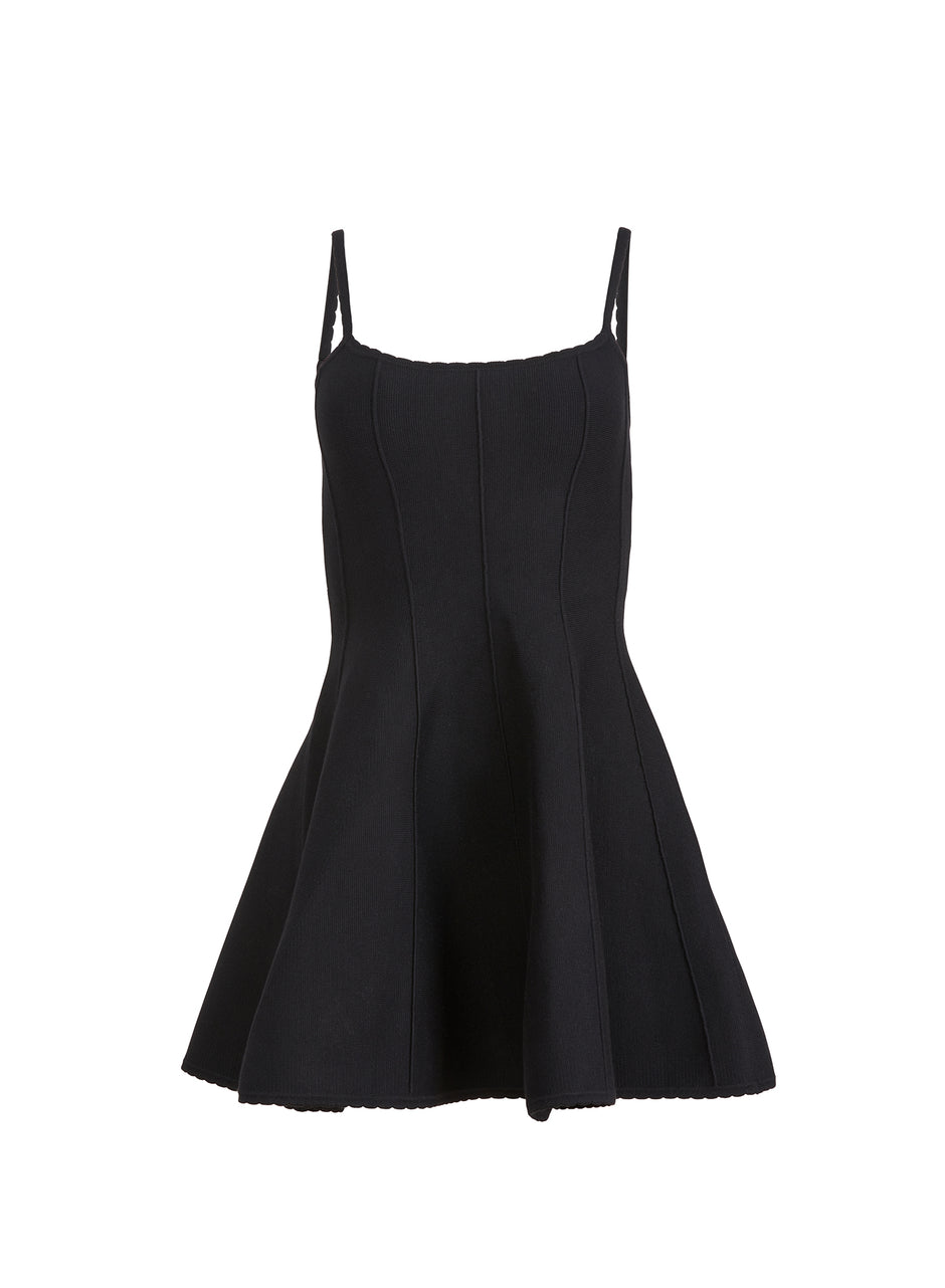 Black - Flared Corset Dress | Fleur du Mal