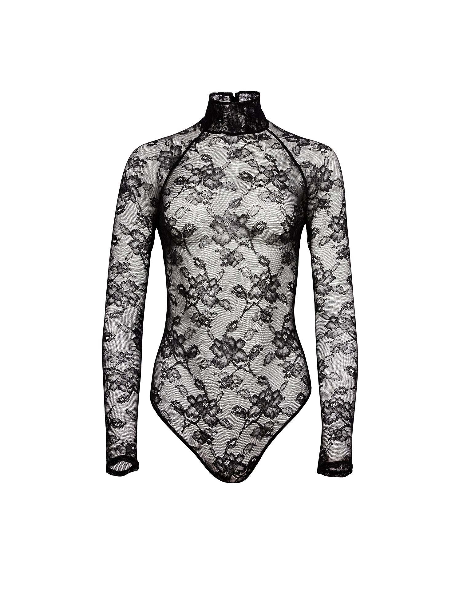 Black lace outlet turtleneck bodysuit