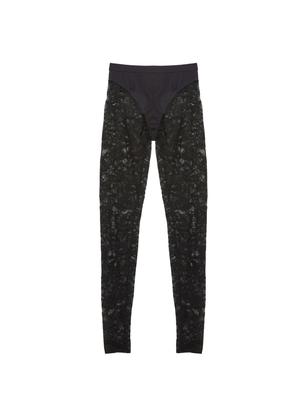 Black - Lace &amp; Jersey Legging | Fleur du Mal