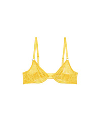 Le Stretch Lace Demi Bra- yellow- Campaign- Fleur du Mal-flat