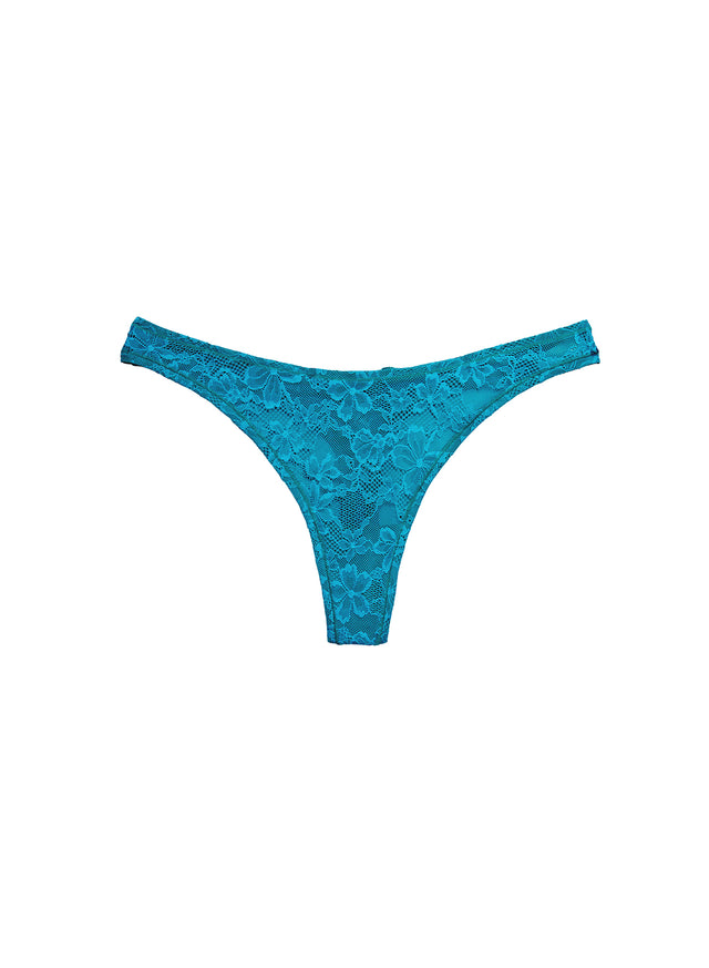 Bright jade - Le Stretch Lace Thong | Fleur du Mal