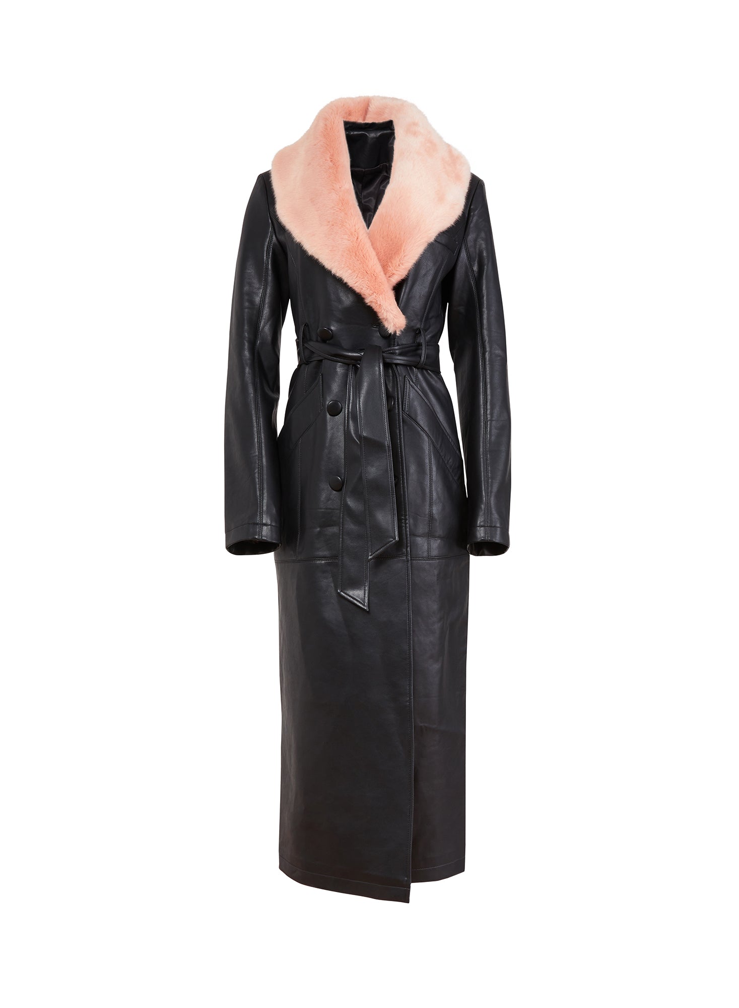 Vegan Leather & Fur Coat- Fleur du Mal