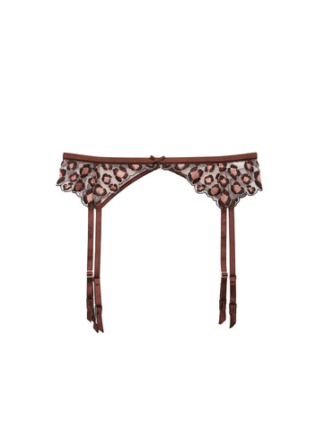 Leopard Embroidery Garter Belt