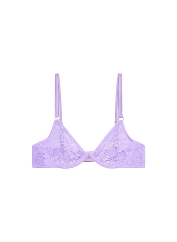 Light lilac - Le Stretch Lace Demi Bra | Fleur du Mal