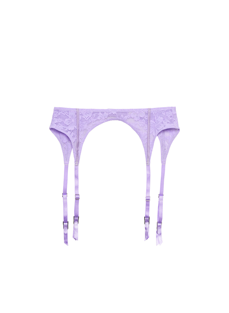 Light lilac - Le Stretch Lace Garter Belt | Fleur du Mal