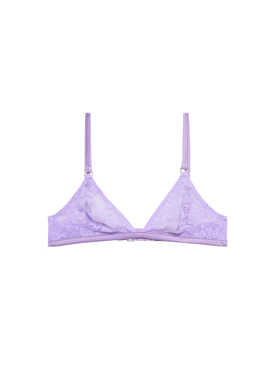 Light lilac - Le Stretch Lace Triangle Bra | Fleur du Mal