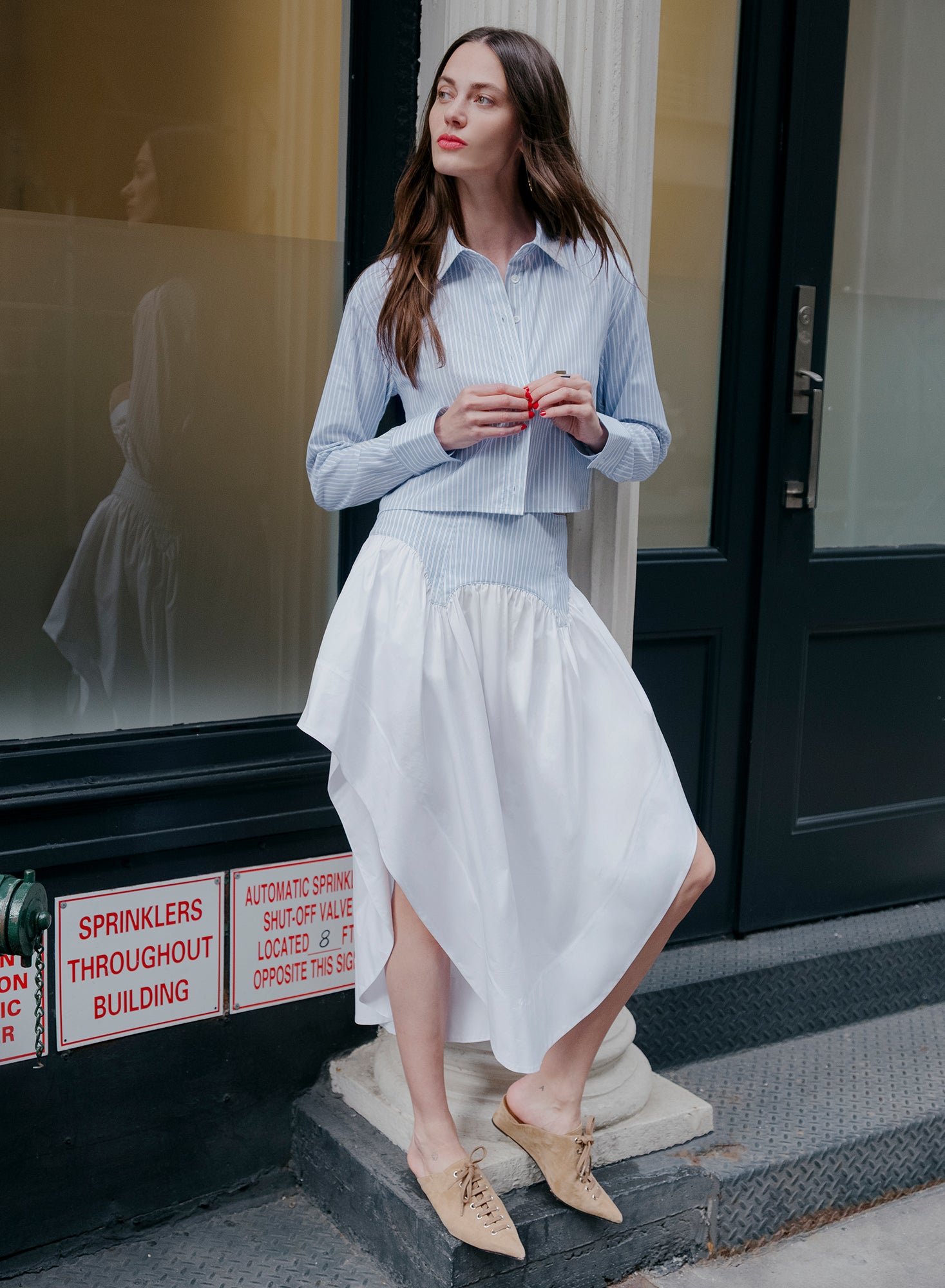 Poplin Garter Skirt