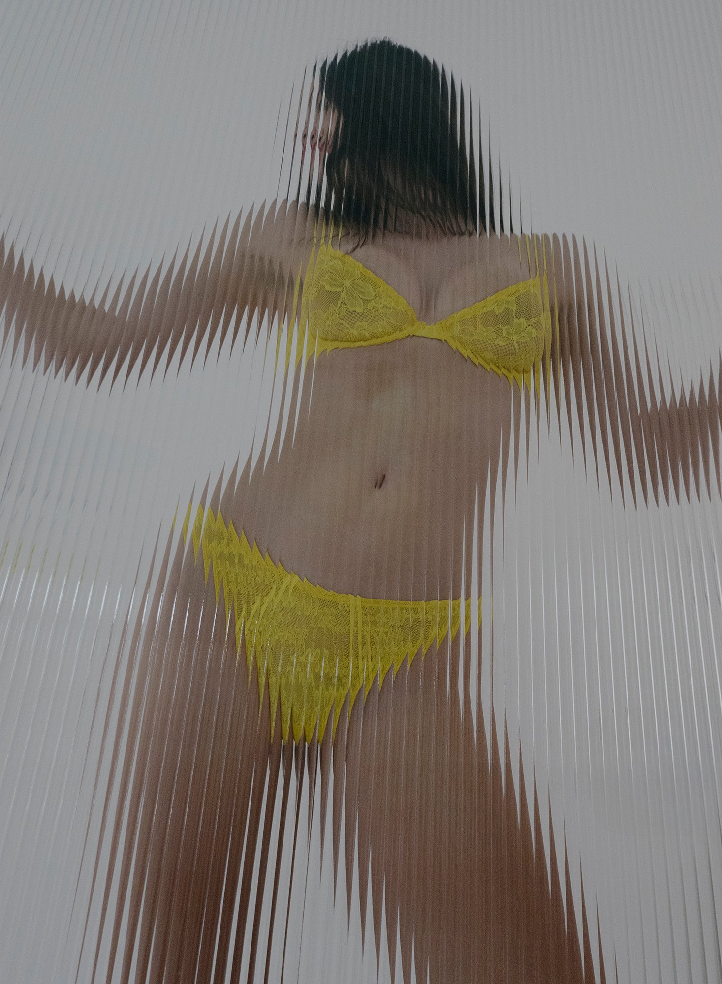 Le Stretch Lace Demi Bra- yellow- Campaign- Fleur du Mal