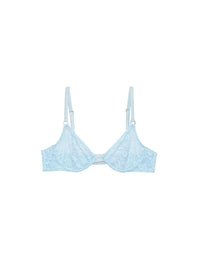 Le Stretch Lace Demi Bra in Blue-fleur du mal
