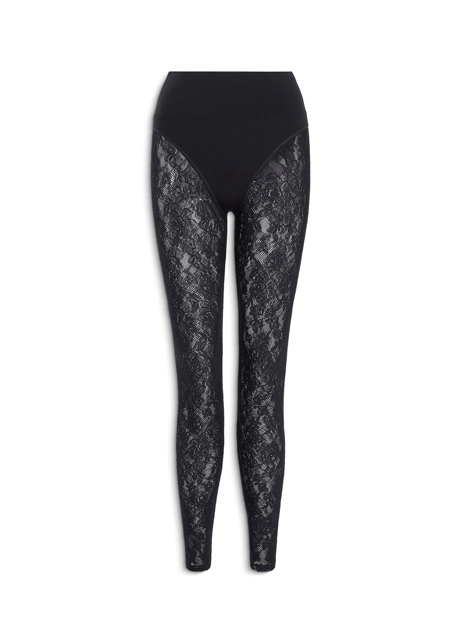 Black - Le Stretch Lace Legging | Fleur du Mal