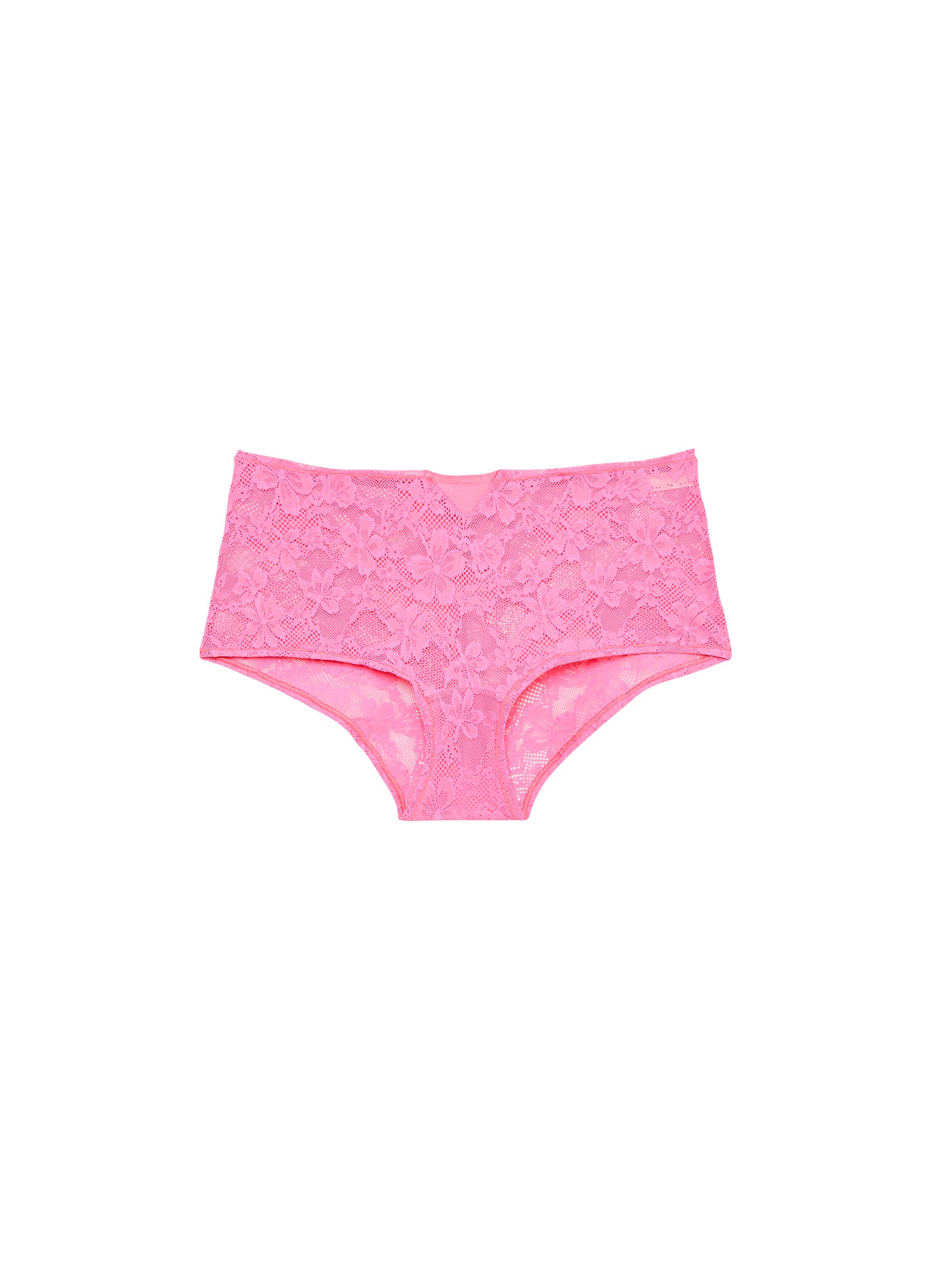 Le Stretch Lace Boyshort-Floral Pink- Fleur du Mal-flat