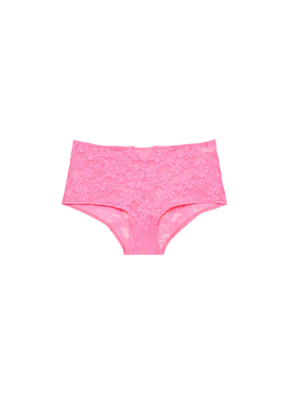 Floral pink - Le Stretch Lace Boyshort | Fleur du Mal