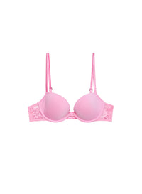 Le Stretch Lace Molded Demi Bra- pink- Fleur du Mal -flat