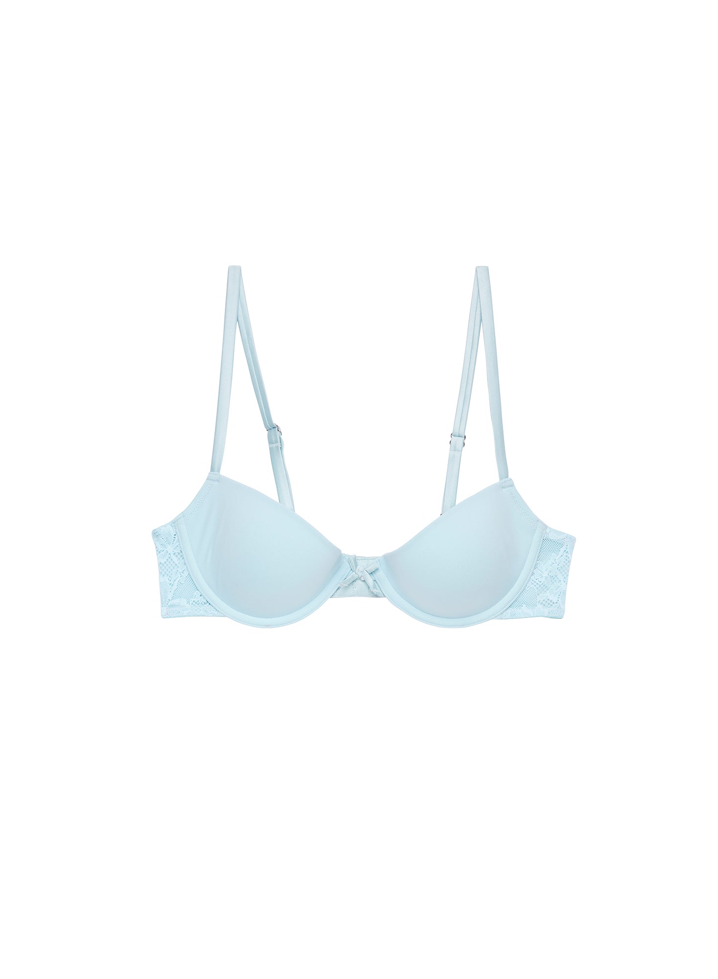 Le Stretch Lace Molded Bra- in light blue-fleur du mal-flat