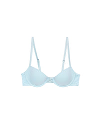 Le Stretch Lace Molded Bra- in light blue-fleur du mal-flat