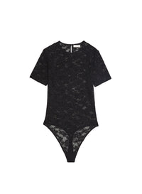 Le Stretch Lace Short Sleeve Bodysuit