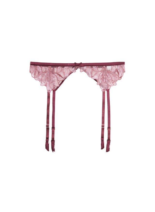 Amarena - Lustre Lily Embroidery Garter Belt | Fleur du Mal