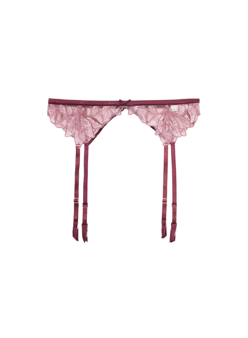 Amarena - Lily Embroidery Garter Belt | Fleur du Mal