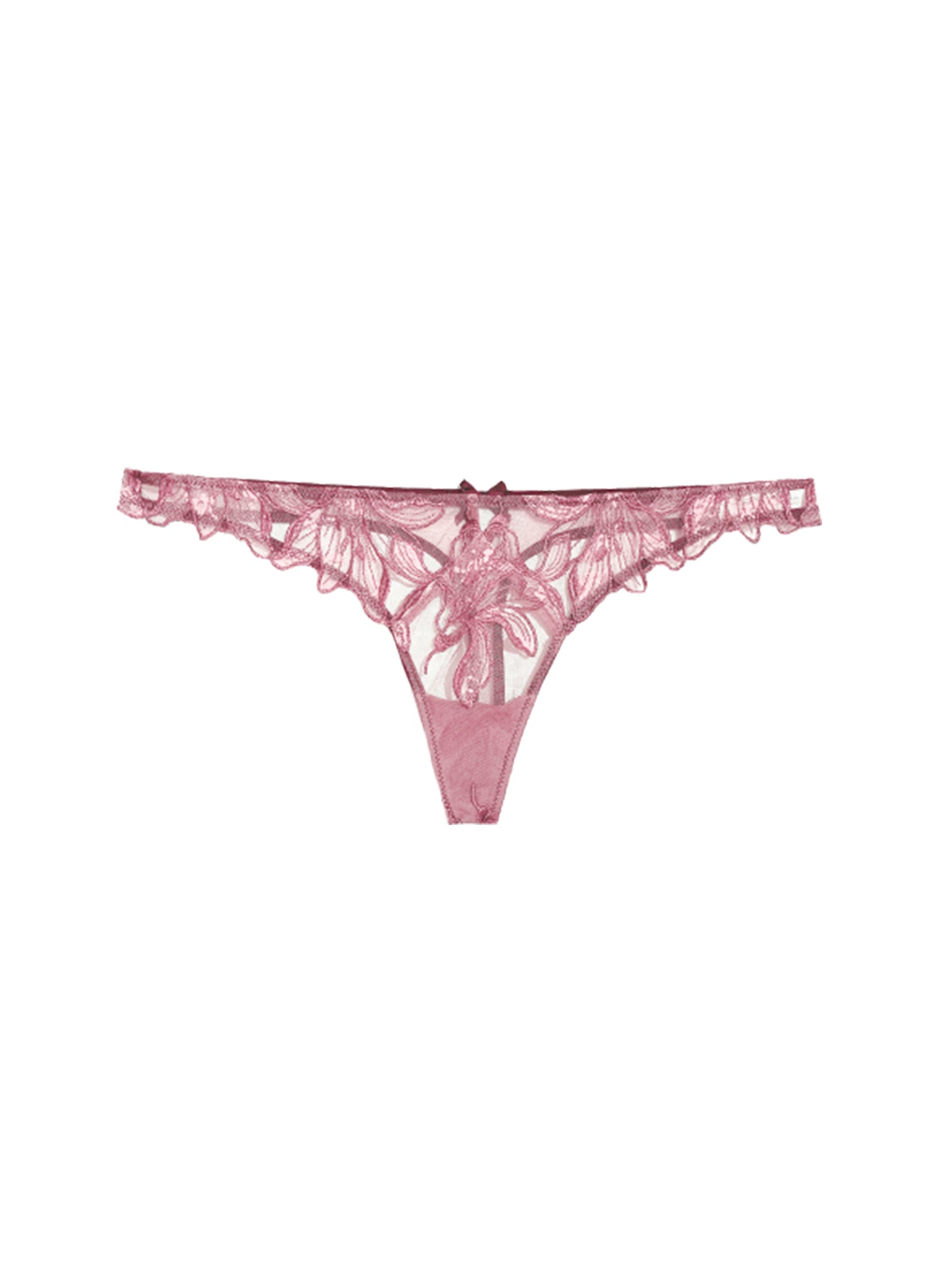 Lily Embroidery Hipster Thong