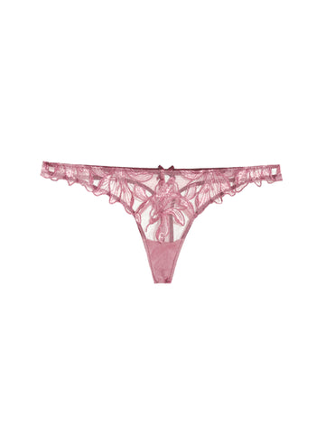 Amarena - Lustre Lily Embroidery Hipster Thong | Fleur du Mal