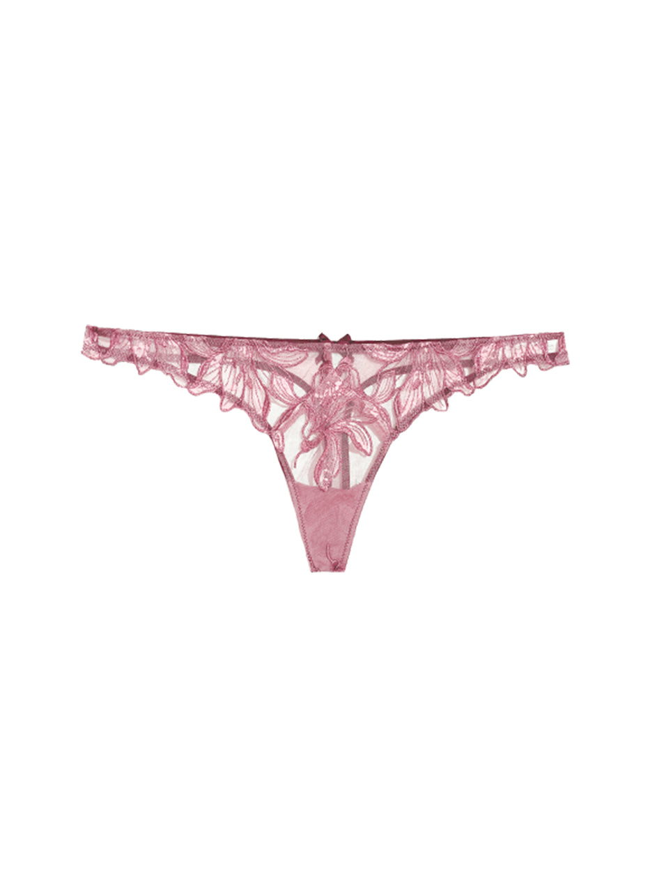 Amarena - Lily Embroidery Hipster Thong | Fleur du Mal