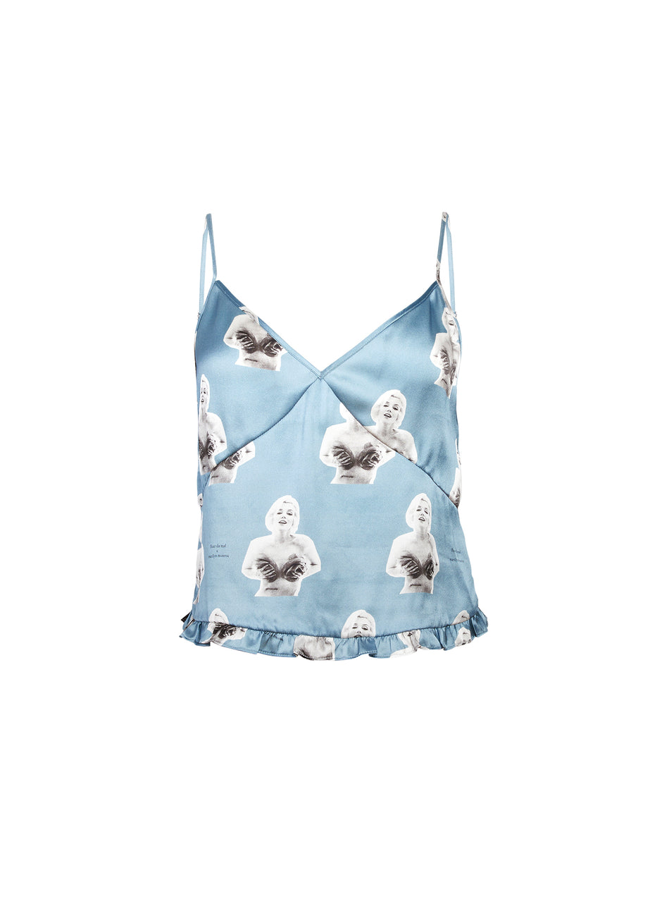 Marilyn rose print - Marilyn Ruffle Cami | Fleur du Mal