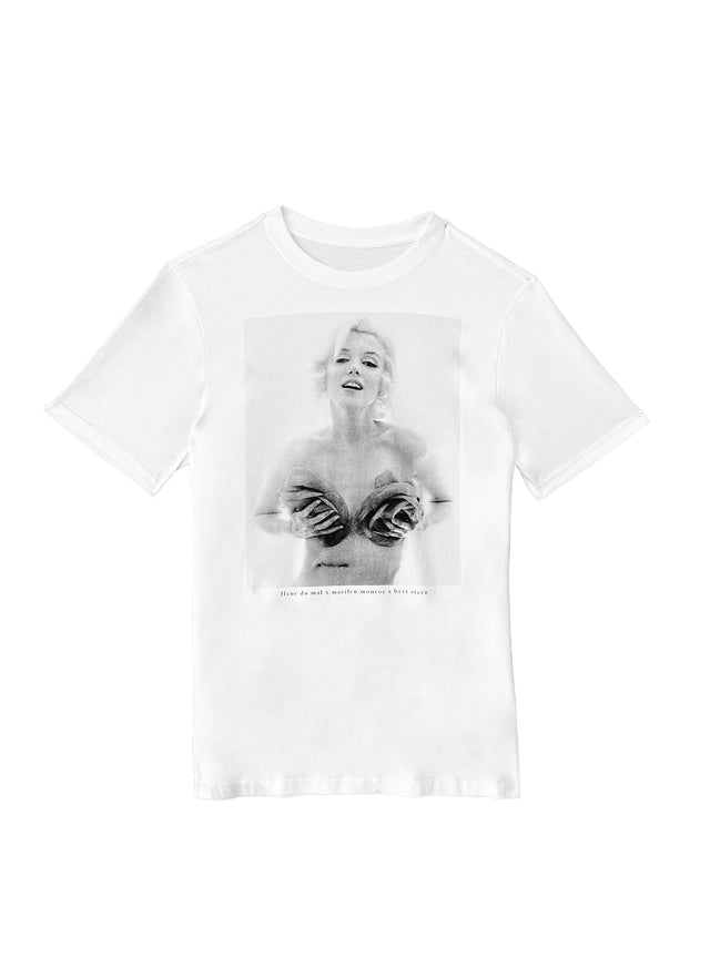 Ivory - Unisex Marilyn Roses Tee | Fleur du Mal