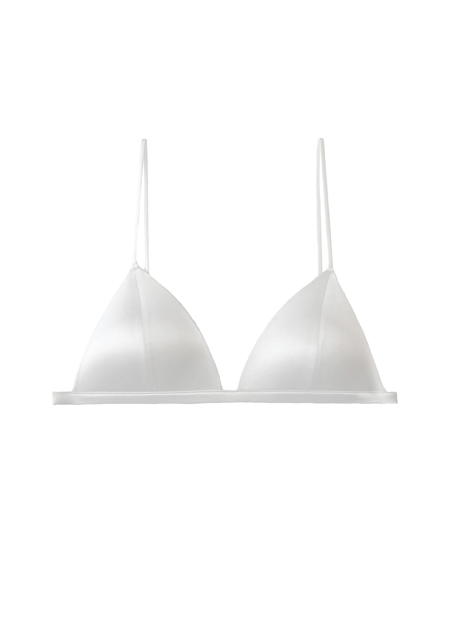 Ivory - Molded Luxe Triangle Bra | Fleur du Mal