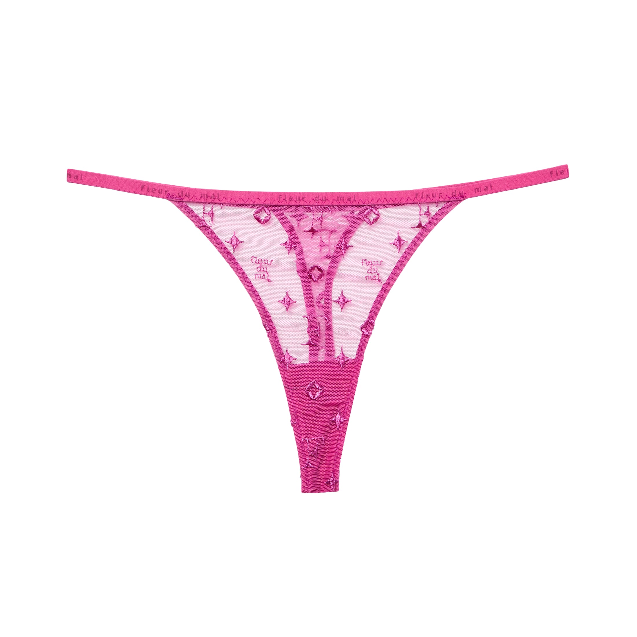 Monogram Embroidery Thong