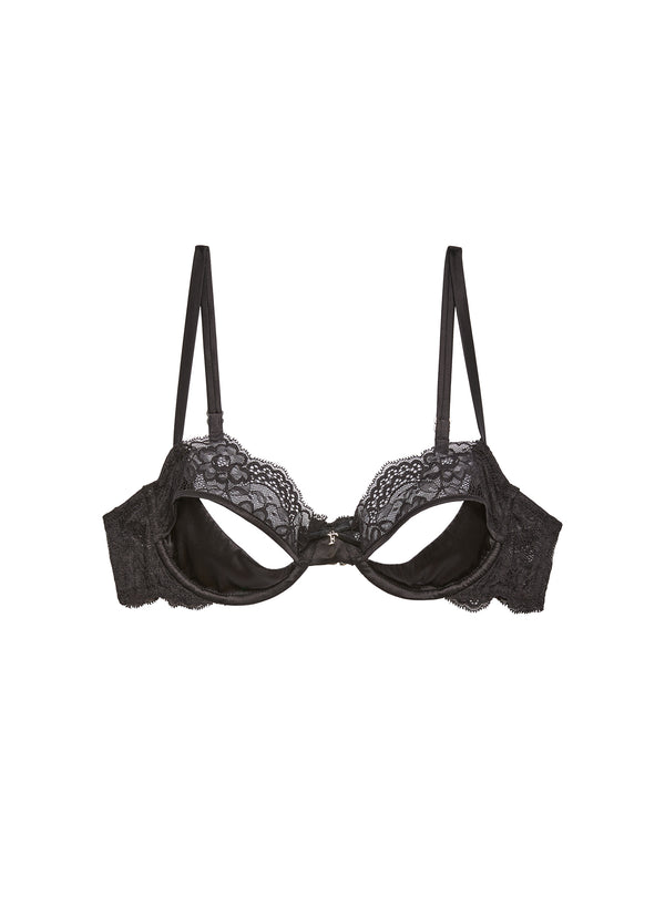 SKINN INTIMATE Black Color Lace Details Push Up Bra (Made in Korea) 