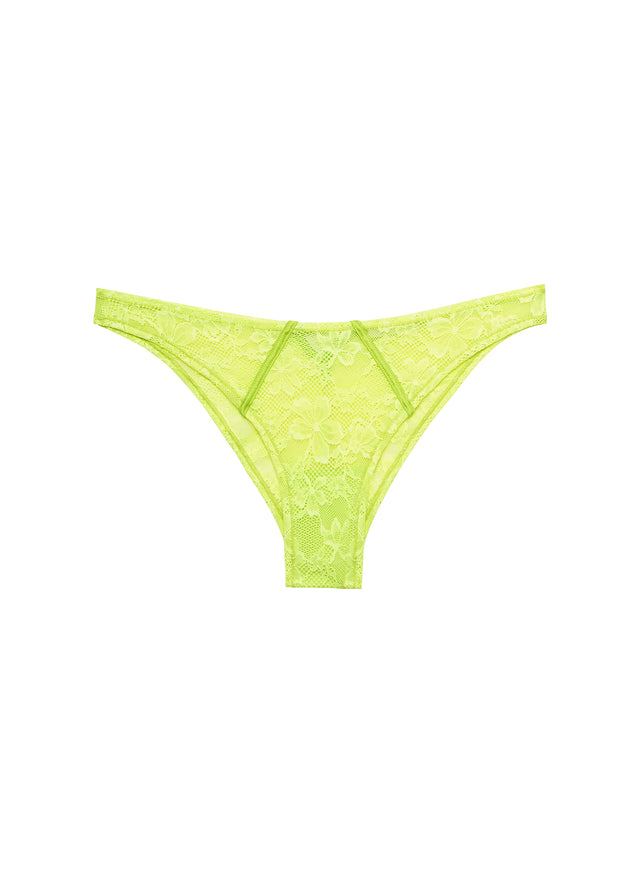 Neon yellow - Le Stretch Lace Cheeky | Fleur du Mal