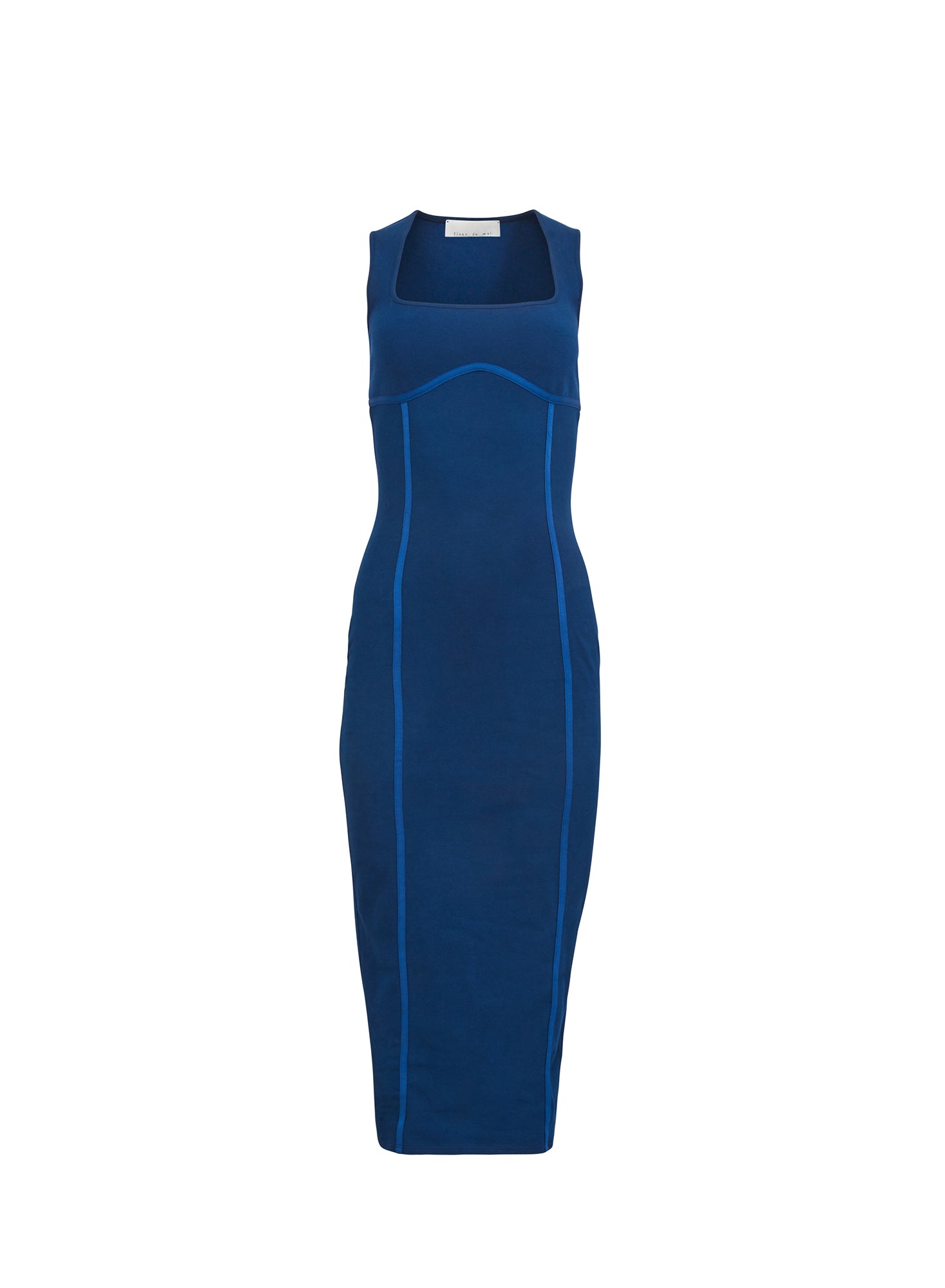 Midnight Navy Organic Cotton Scoop Neck Dress