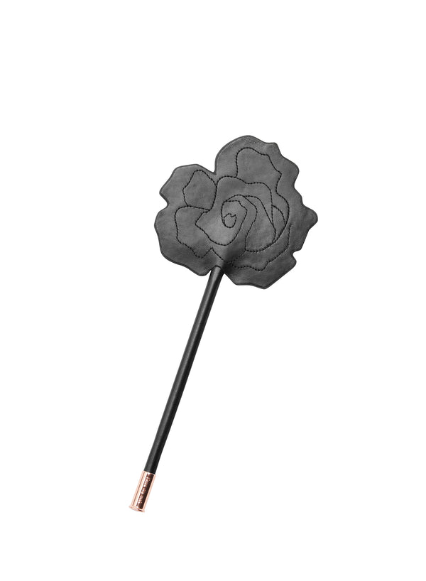 Leather Rose Shaped Paddle-black | Fleur du Mal