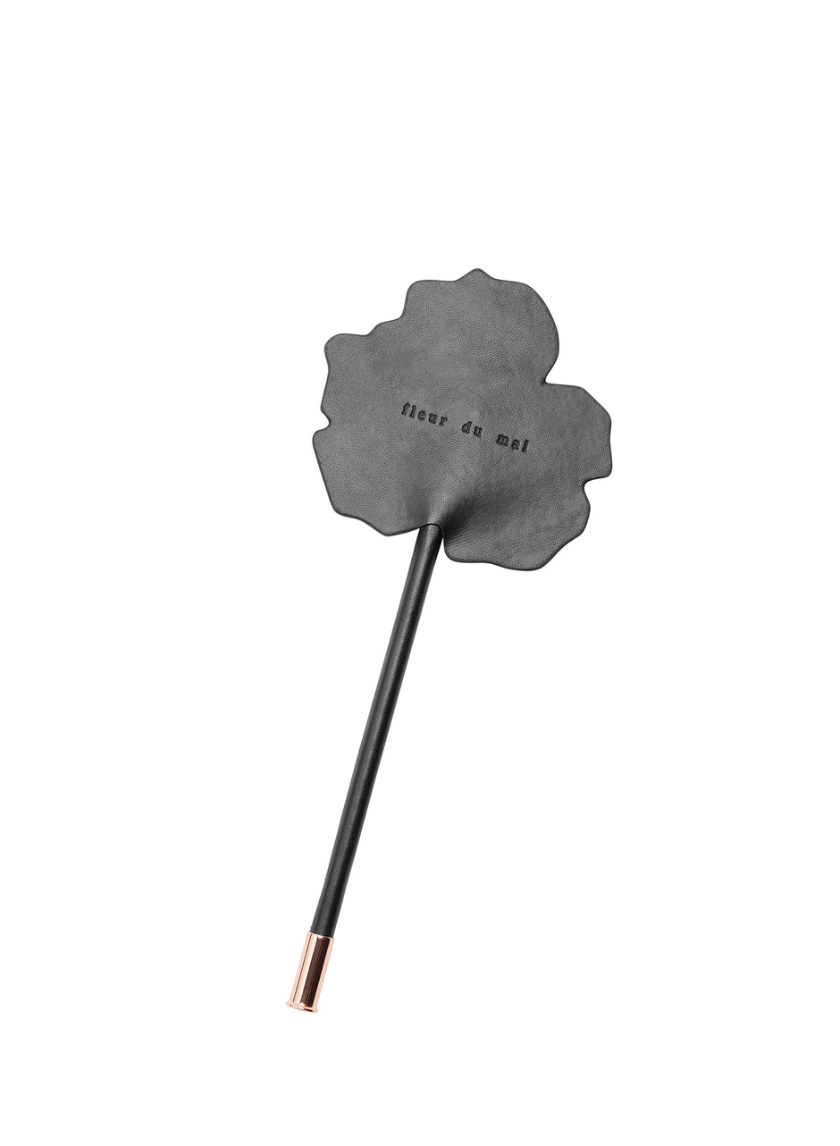 Black - Leather Rose Shaped Paddle | Fleur du Mal