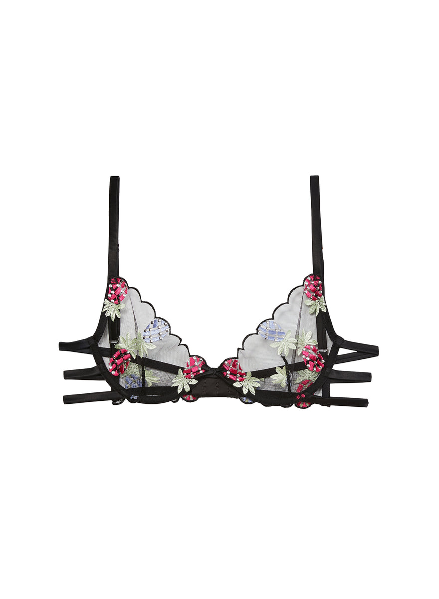 Pineapple Embroidery Demi Bra | Fleur du Mal