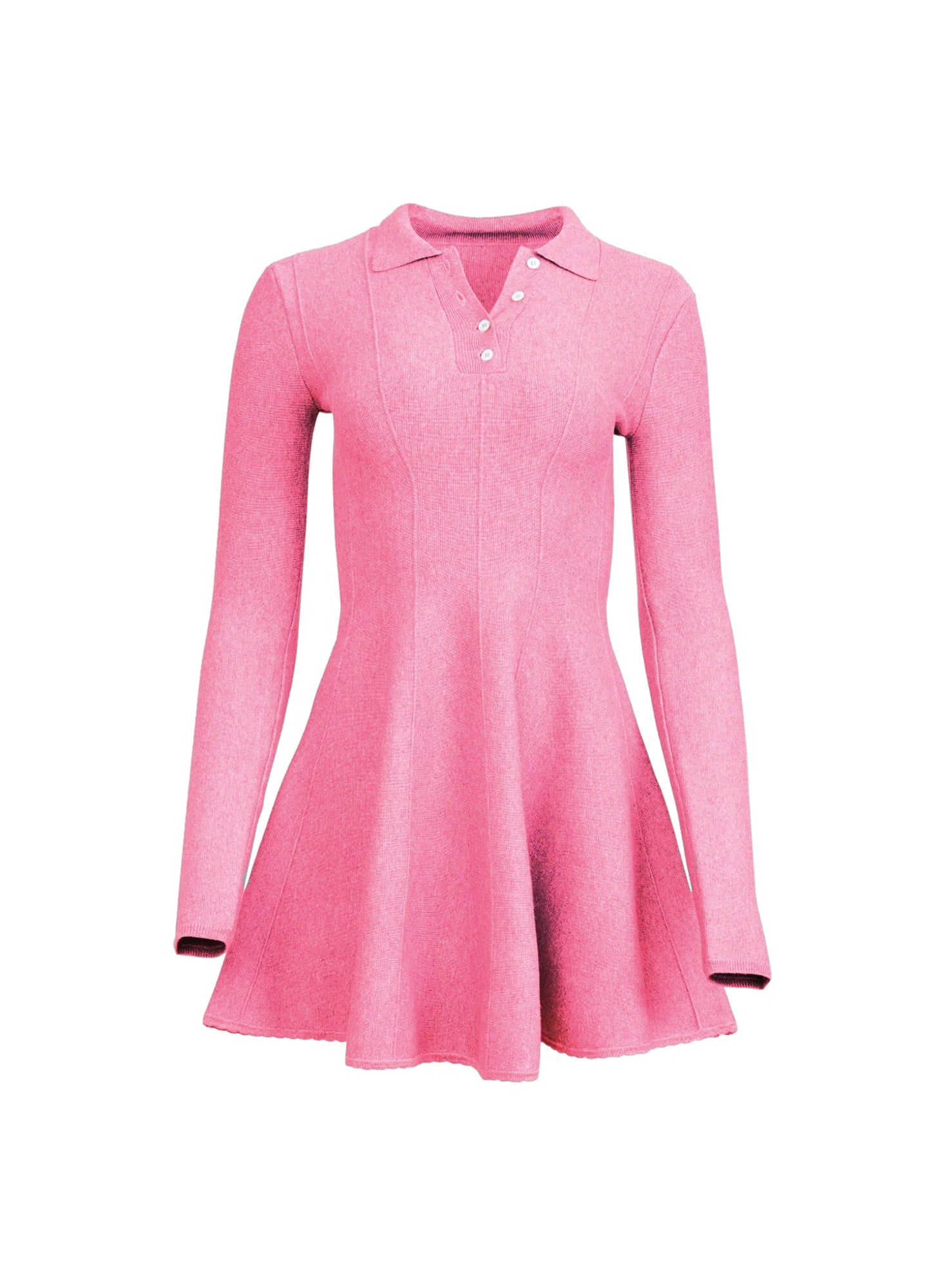 Henley Flared Corset Dress in pink- fleur du mal