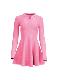 Henley Flared Corset Dress in pink- fleur du mal