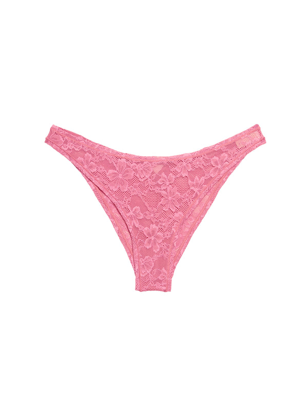 VICTORIA'S SECRET PINK Lace CHEEKSTER Light Baby Pink Panty ,Size S, NEW w/  BAG